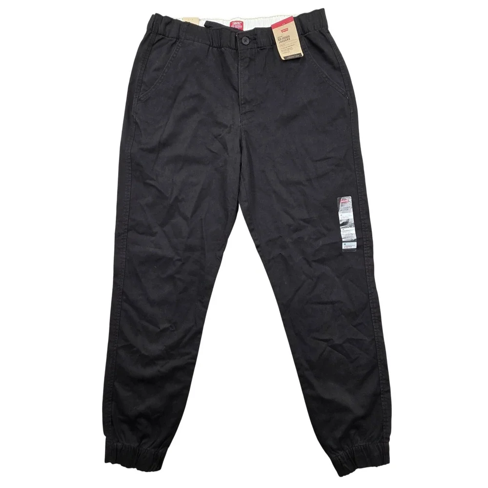 NWT Levis Mens Medium XX Chino Jogger Pants Black Stretch  (W32-37  L28.5)
